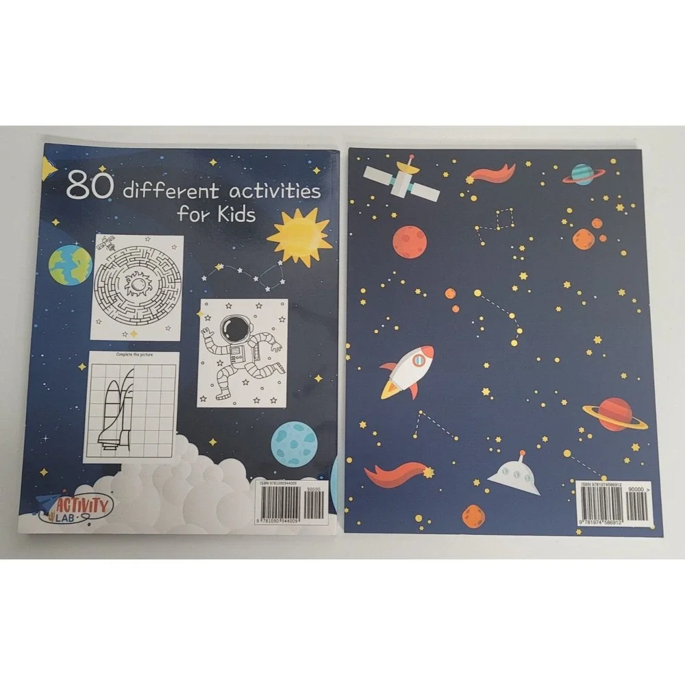 Space Coloring and Activity Book for Kids and Sketch Pad for Drawing NEW Puzzles